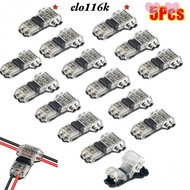 ELOK 1/5Pcs Pluggable Wire Connector, 2 Pin T Type Electrical Cable Crimp,  Quick Splice No Strippin