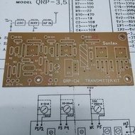(READ DESCRIPTION) Hf cw qrp am 5watt 80meter band 3.5mhz 7mhz 27mhz xtal osc transmitter pcb