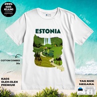 T-SHIRT BY ESTONIA 7 WEAR COUNTRYTAG ASAL COTTON 30S SOUVENIR PREMIUM GIFT