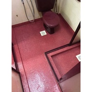 ( RED ) FULL SET FLAKE Epoxy Colour Flake Coating ( FREE TOOLS + 1L PRIMER +1L CLEAR+ 1KG FLAKE ) Toilet Floor