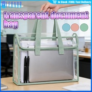 New Arrivals!A3 Document File Bag Clear Color Waterproof pvc Homework With Handle For Students Schoo