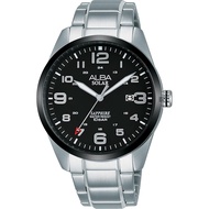 ALBA 雅柏 城市情人太陽能時尚手錶(AX3005X1)-黑x銀/39mm AS32-X018D