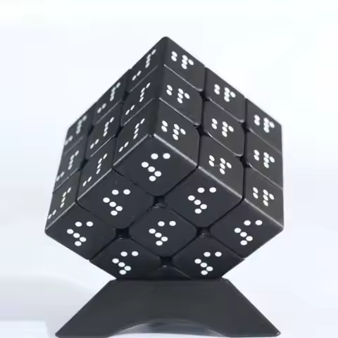 Braille Speed Cube 3x3x3 IQ Reasoning Games Puzzles Special for The Blind PersonWeak Vision Easy Tur