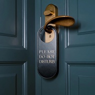 Do not disturb leather door sign Please clean the door handle sign in the hotel immediately Do Not D