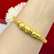 สร้อยข้อมือทอง น้ำหนัก2บาท ขนาด5มิล ทองโคลนนิ่ง สร้อยข้อมือผู้หญิง ทองปลอม ทองชุบ 0471