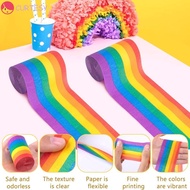 CURTESY 10Rolls Rainbow Crepe Paper, Residue-Free DIY Decoration Crepe Tissue Paper Roll, Colorful E