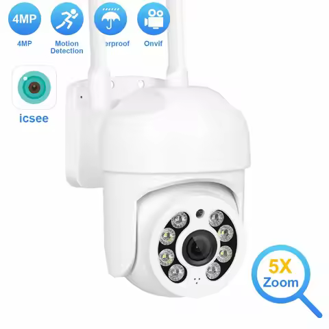 4MP HD Outdoor Wifi Camera Waterproof PTZ IP Camera 5X Digital Zoom 1080P WIFI Surveillance Camera C