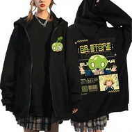 Anime Dr Stone Suika Print Zipper Hoodie Men Women Fashion Casual Zip Up Hoooded Sweatshirt Vintage Oversized Hoodies Streetwear XXS-4XL
