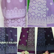Kain Pasang Songket Bunga Tabur (Printed) - Purple (Lilac, Dusty, Keladi/Yam, Magenta, Dark)
