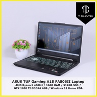 ASUS TUF Gaming A15 FA506II Ryzen 5 4600H 16GB RAM 512GB SSD GTX 1650 TI GDDR6 4GB Graphic Laptop Refurbished Notebook