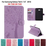 Case For Samsung Galaxy Tab A A6 7.0 2016 Case T280 T285 SM-T280 SM-T285 Smart Cover Tablet Cat Tree Embossed Flip Stand Case