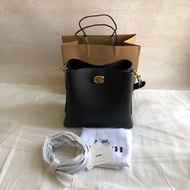 Coach WILLOW BUCKET BAG IN COLORBLOCK Black Leather ORIGINAL COACH BAG