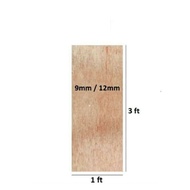 [1ft x 3ft] Papan Plywood / Solid Plywood 9mm 12mm