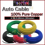 Auto Wire 100% Pure Copper Wire 14/0.26MM 28/0.26MM 18AWG Automotive Car Cable Wayar Kereta