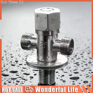 RCG Heavy Duty SUS304 Stainless Steel 2 Way 1/2"×1/2 Angle Valve For Toilet Bidet Faucet COD