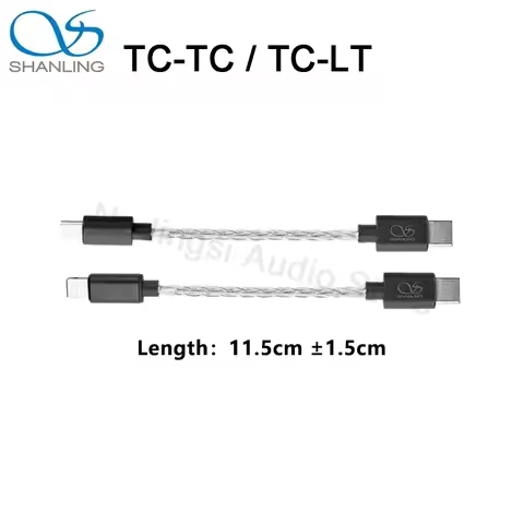 SHANLING L3 Neotech Pure Silver Audio Cable Type-C/Lightning to Type-C DAC USB C to USB C Cable for 