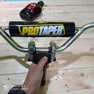 satu paket stang protaper trail stir crome adaptor Honda suzuki busa protaper untuk jenis motor bebe