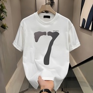 Black Men's T-Shirt Number 7 – Cool Distro T-Shirt, Korean Style, Thick & Cool Material