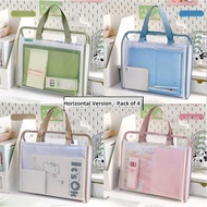 A4 Transparent Accordion File Bag - Large-Capacity Document Organizer For Students And Professionals