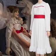 Halloween Annabelle Cosplay White Dress