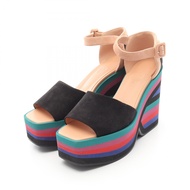 [Pre-owned] Hermes Early Sandal Wedge Suede Sandals for Women - Used A