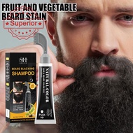 Men Beard Dyefruit And Vegetable Mustache Dye Color Comb Black Dye Beard One K6l7