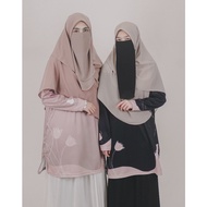 JERSEY MUSLIMAH (ZAHIRAS) - BLOSSOM EDITION Tshirt Muslimah Jersey Murah Baju Muslimah Labuh Jersi Muslimah Baju Jersey Muslimah Plus Size Pink Blouse Plus Size Jersy Long Sleeve