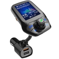 รถ MP3เครื่องเล่นเพลงบลูทูธ5.0เครื่องรับสัญญาณ FM Transmitter Dual USB QC3.0 Charger U Disk/TF Card เพลงไม่สูญเสียข้อมูล