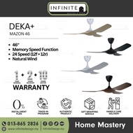 Deka+ MAZON 46 46" DC Motor Ceiling Fan / Kipas Siling