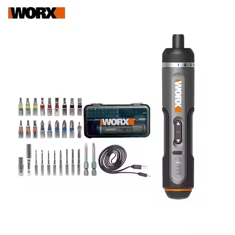 Worx 4V Mini Electrical Screwdriver Set WX242 WX240 Smart Cordless Electric Screwdrivers USB Recharg