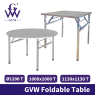 GVW【Square/Round】Stainless Steel Round Square Foldable Table  Meja Lipat Bulat Empat Segi