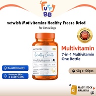 [Furry BB] vetwish 7-in-1 Multivitamin Supplements Nutrition for Cats & Dogs 猫犬复合维生素冻干 Multivitamin 