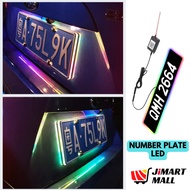 LED NOMBOR PLATE Multicolour Lights APP Control 12V Halo Light Number Plate License Papan Nombor Ker