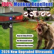 🚚24H Delivery 2026 Monkey repellent Ultrasonic 720°Solar Animal Repellent Ultrasonic Repeller Device