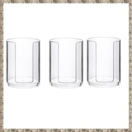 (RSDF) 3 Pcs Bathroom Cup Dispenser 3 Oz Countertop Storage Mouthwash Cups Holder Plastic Small Disp