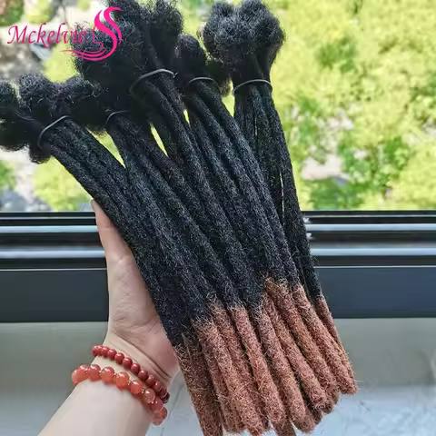 T1B/30 0.2/0.4/0.6/0.8cm Locks Extensions 100% Human Hair Handmade Dreadlocks Extensions Brazilian R