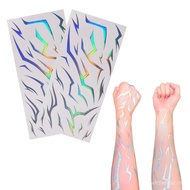 50 Dark Fantasy Demon Mark Temporary Tattoos, 2 Sheets Mystic Rune Symbol Makeup Stickers for Hallow