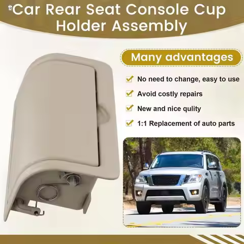 Car Rear Seat Console Cup Holder Assembly Insert Cup Holder Cover 88741-1LK3D For Nissan Armada Infi