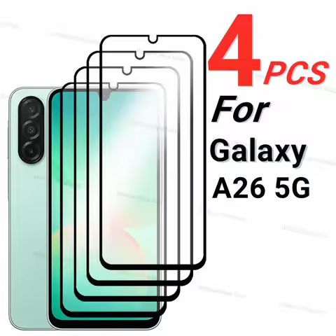 2/4PCS Tempered Glass For Samsung Galaxy A26 Screen Protector Samsung Galaxy A26 5G Full Glue Cover