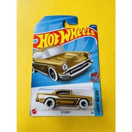 HOTWHEELS HOT WHEELS 57 CHEVY BEL AIR YELLOW LOT G 2022 DIECAST MINIATURE CAR RARE CHILDREN'S TOY CA