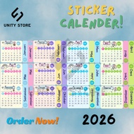 [ DESIGN 2 ] 2026 STICKER KALENDER NEW YEAR CALENDER STICKER KALENDER STICKER