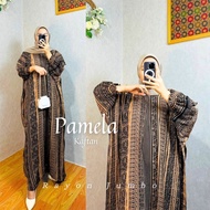 Home Kaftan Pamela Motif Rayon Material Super Jumbo XXXL Elegant Luxury Kaftan Muslimah Clothes Reci