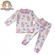 Tinytreasures19 Nb-5yrs old Longsleeve Pajama Pure Cotton Set for Kids- Fashion OOTD- Sleepwear