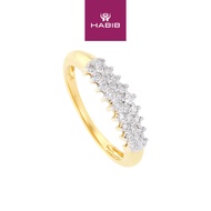 HABIB Tapered Shared Prong Diamond Ring in 375/9K Yellow Gold 24816