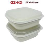 Kris 16X16X6.5 Cm Set of 2 Micro Square Food Containers