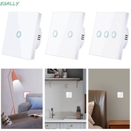 EGALLY Touch Switch Dust-proof 1/2/3 Gang 1 Way Wall Lamp Light Switch
