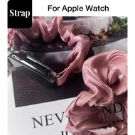 Ladies Shell Pattern Strap+Hair Tie Set Pearlescent Scrunch Ring Suit for Apple Watch S12 S11 SE3 Ul