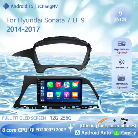 Android 15 For Hyundai Sonata 7 LF 9 2014-2017 Car Radio Video Navigation GPS No 2din BT Head Unit S