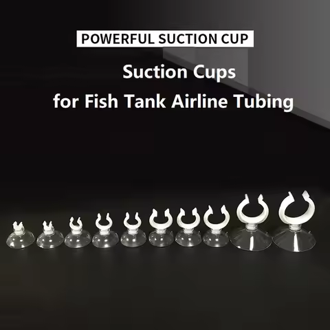 Aquarium Suction Cup Clip for Fish Tank 5mm/0.2inch to 28mm/1.1inch Airline Tubing Air Hose Holder F