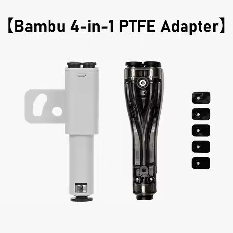 Upgraded 4-in-1 PTFE Adapter Anti-Clog Filament Feed Port Smooth Printing Connector for Bambu Lab X2